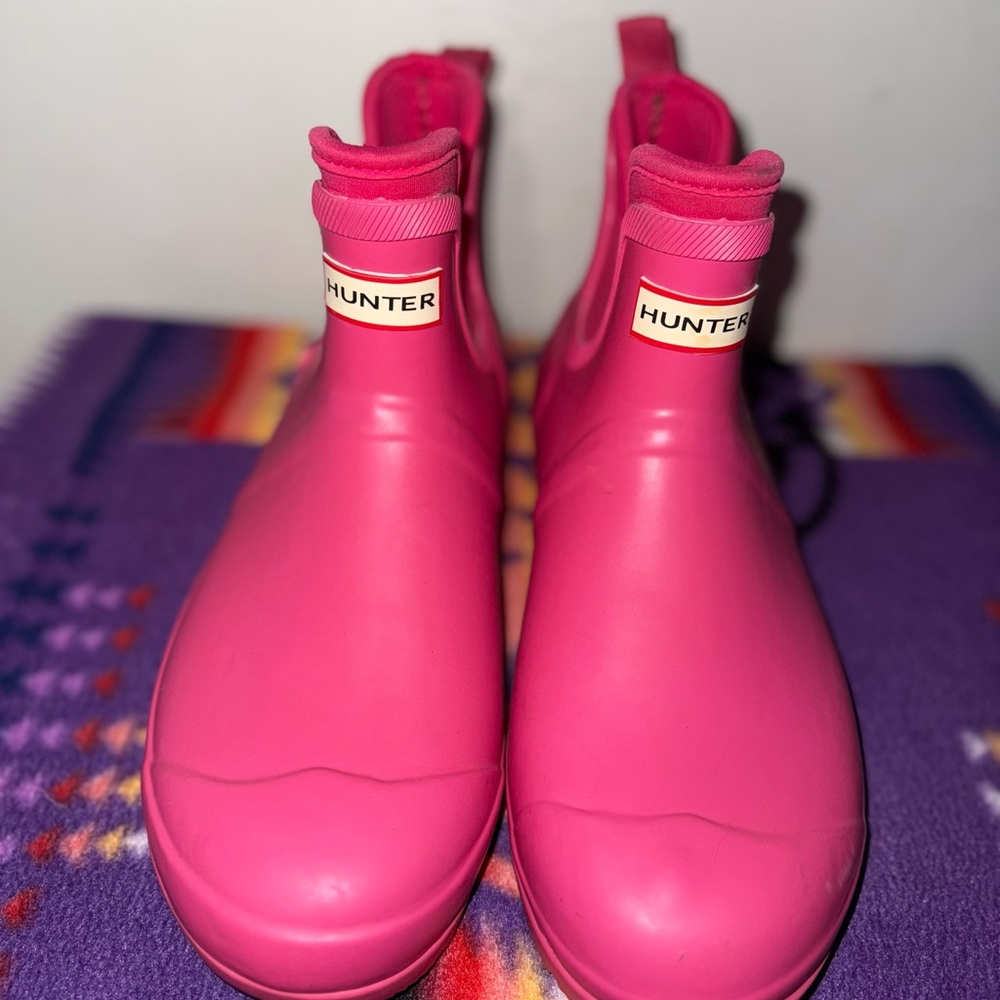 Hunter Fuchsia Waterproof Boots